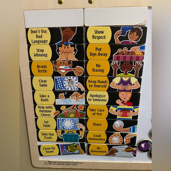 Melissa & Doug Deluxe Wooden Magnetic Responsibility Chart With Magnets - Picture 9 of 15